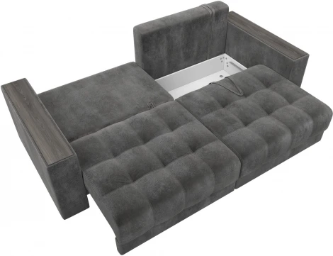 Диван прямой с декором Лига-049 НПБ Лига Диванов (Велюр) арт.128406