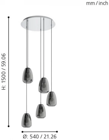 Подвесной светильник Eglo Alobrase 98617 (220V, на проводе)