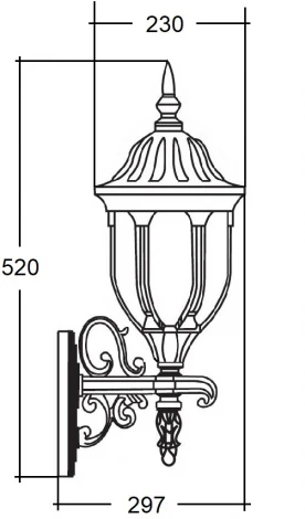 Настенный фонарь уличный IP44 Oasis Light GENUYA 92101/08 Bl (220V, фонарь)