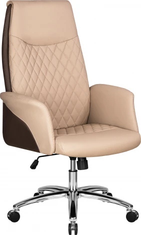 Офисное кресло для руководителей DOBRIN LEONARD (коричнево-бежевый)