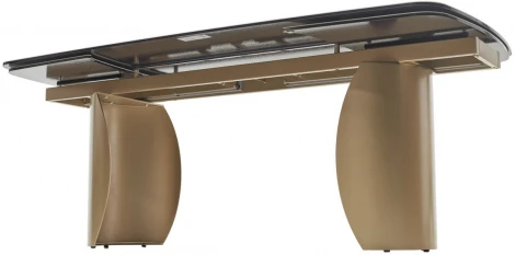 Стол M-City BRONTE 200 раскладной KL-188 Контрастный мрамор матовый, итальянская керамика/ Шампань