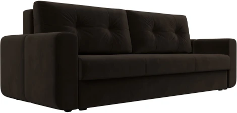 Диван прямой Лига-031 (Коричневый/Микровельвет) Лига Диванов арт.121266