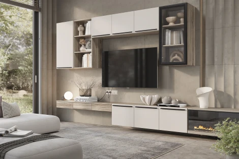 Шкаф БТС навесной Урбан ШКН-09, Дуб смоки