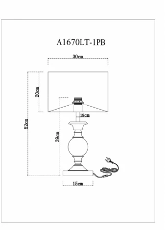 Интерьерная настольная лампа Arte Lamp Baymont A1670LT-1PB