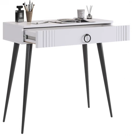 Ева Туалетный столик 2 (без зеркала) Mebelson (ЛДСП,МДФ/Светлое дерево,Белый) арт.TS-02.3101