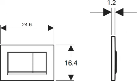 Кнопка смыва Geberit Sigma 30 черная, матовый лак