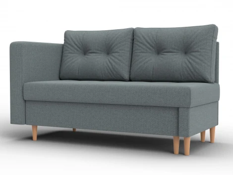 Кушетка Лига-098 (ДВП,ДСП,ЛДСП,Брус,Фанера/Дерево/Рогожка/Серый) Лига Диванов 132577