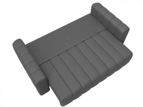 Диван прямой Лига-062 НПБ (ДСП,Фанера,ХДФ/Пластик/Замша/Серый) Лига Диванов 130283