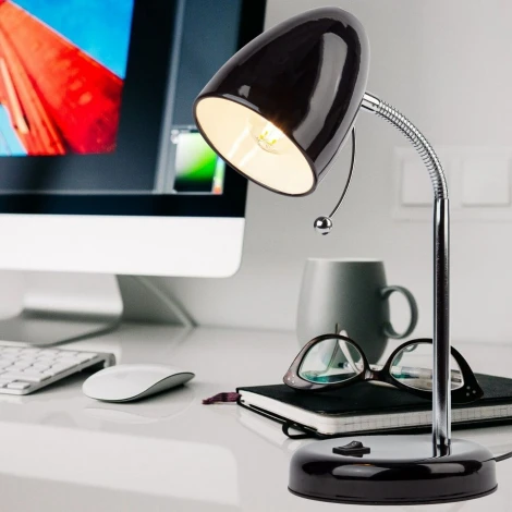 Офисная настольная лампа ЭРА N-116-Е27-40W-BK (220V, выключатель)