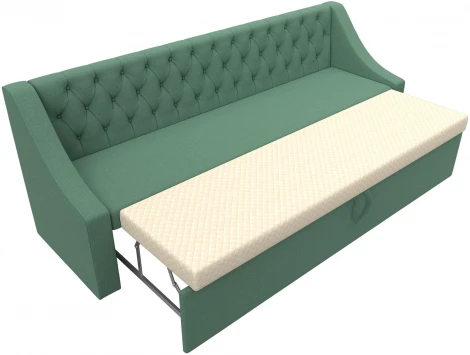 Диван кухонный прямой Мерлин (Зеленый/Рогожка) Лига Диванов арт.123197