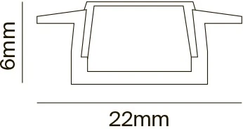 Алюминиевый профиль встраиваемый 22x6 Maytoni Led Strip ALM004S-2M