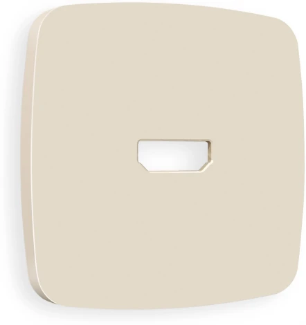 Лицевая панель Ambrella Volt OMEGA (Бежевый матовый) для HDMI розетки QUANT OP3340