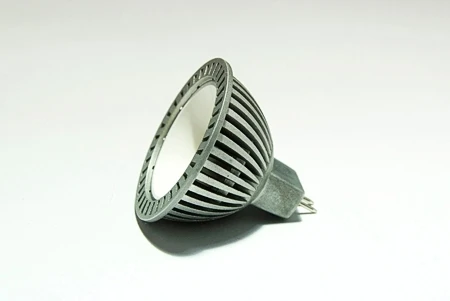 Лампочка светодиодная полусфера серая колба GU5.3 3 Вт 235 lm теплое белое свечение Ledcraft LC-120-MR16-GU5.3-3-WW