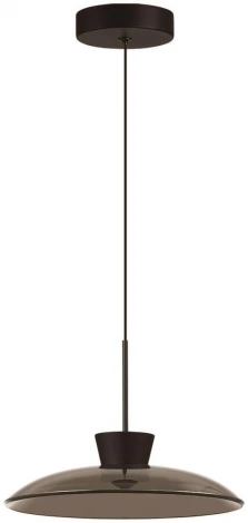 Подвесной светильник Odeon Light Saucer 5055/9L черный/дымчатый/металл/стекло LED 9W 3000К (220V, на проводе)