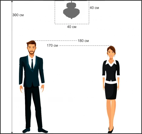 Подвесная люстра Arti Lampadari Salentino E 1.5.40.100 N (220V, хрусталь, на цепи)