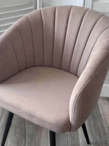 Стул МИШЕЛЬ 360 град. поворот. цвет B5 Капучино, велюр / черный каркас M-City 64750