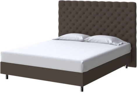 PROxSON Кровать Paris Boxspring Standart (Ткань: Рогожка Savana Chocolate (шоколад)) 160x200