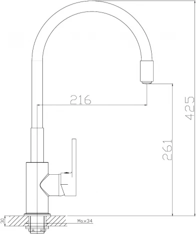 Смеситель Rossinka Z Z35-35U-White для кухонной мойки