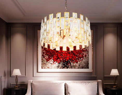 Подвесная люстра Ambrella TRADITIONAL TR5061 (220V, хрусталь, на цепи, круглые)