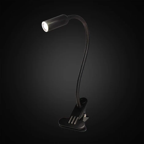 Интерьерная настольная лампа на прищепке с таймером Citilux CL803061N (LED, 220V, выключатель, для чтения)