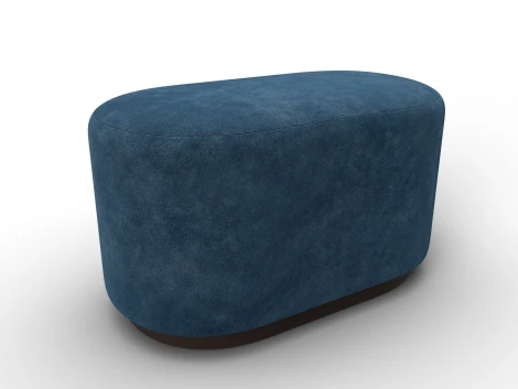 Пуф 007 (ДСП,Фанера/Пластик/Велюр/Синий) Лига Диванов 132518