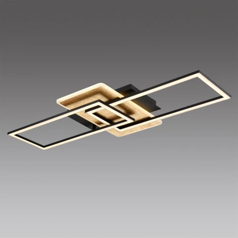 Потолочная люстра Lumion Goldy 8021/90CL черный/золотой/черный, металл/акрил с пультом ДУ LED 90W 220V 3000-6500К