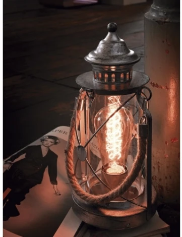 Настольная лампа с выключателем в виде керосиновой лампы Eglo Bradford 49284