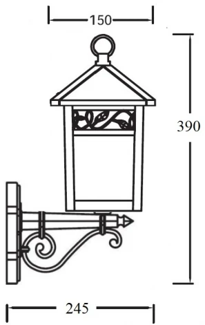 Настенный фонарь уличный Oasis Light KRAKOV 2 87301A/02 Gb (220V, фонарь, IP44)