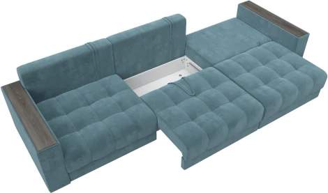 Диван прямой с декором Лига-049 НПБ Лонг Лига Диванов (Велюр) арт.128422