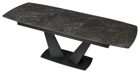 Обеденный стол M-City ACUTO2 170 BLACK MARBLE Черный мрамор матовый, керамика/ черный каркас NEW!