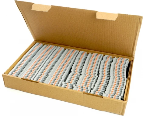 Зажим пружинный 3-х проводной проходной Stekker 49244