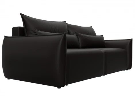 Диван прямой Лига-051 НПБ (ЛДСП,Брус,Фанера/Пластик/Экокожа/Коричневый) Лига Диванов 129879