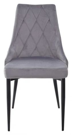 Стул NEPAL BLUVEL-14 GREY/ черный каркас, велюр