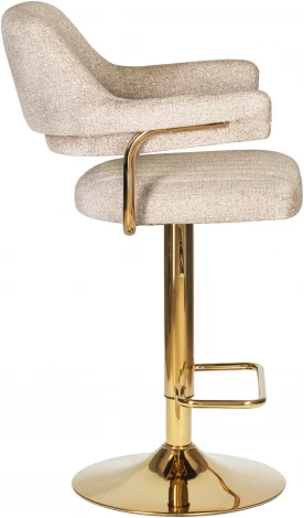 Стул барный DOBRIN CHARLY GOLD (бежевый твид (LEO26))
