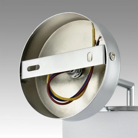 Бра Lumion Suntori 6591/1W хром/белый, металл/текстиль E14 1*40W 220V (круглые)