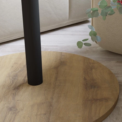 Стол журнальный Кат дуб вотан/черный Mebelik арт.008951