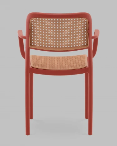 Стул Yona пластиковый с подлокотниками красный Stool Group арт.УТ000040844