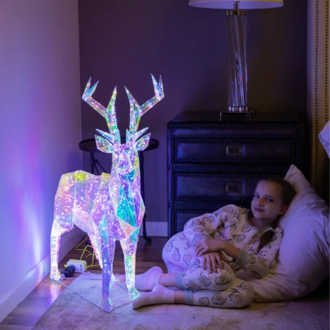Светильник декоративный «Олень». 500 светодиодов, белый свет, цвет корпуса радужный Uniel ULD-R501 220V DEER
