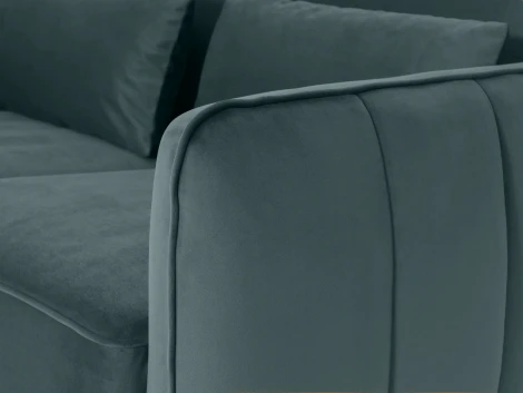 Диван Amsterdam двухместный ОГОГО (арт.698449), (Ткань/Бирюзовый)