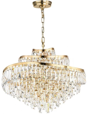 Подвесная люстра Odeon Light Wayta 5073/12 золото/прозрачный/металл/хрусталь E14 12*40W (220V, на цепи)