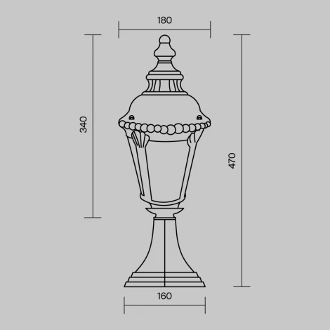 Наземный фонарь Maytoni Goiri O029FL-01BZ (220V, IP44)