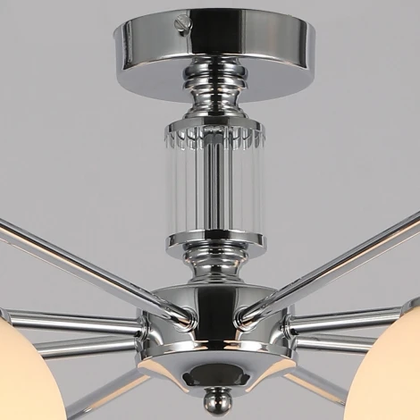 Потолочная люстра на штанге ILLUMICO IL0064-8C-79 CR (220V, шар)