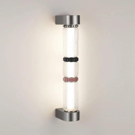 Настенный светильник Odeon Light Collier 5456/12WL темный сатин.никель/терракот/черный LED 12W 4000K