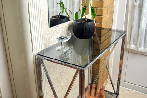 Консольный стол AllConsoles 1033-CS grey серебряный