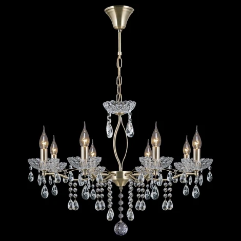 Подвесная люстра ILLUMICO IL0265-8PSQ-39 AB (220V, на цепи, подсвечник, свеча)