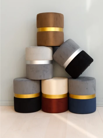 Пуф Dreambag Колорадо Бежево-Бордовый 13675