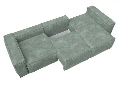 Диван прямой Лига-081 НПБ Лонг (ДСП/Пластик/Велюр/Зеленый) Лига Диванов 130139