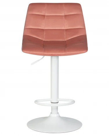 Стул барный TAILOR WHITE (пудрово-розовый велюр (MJ9-32))