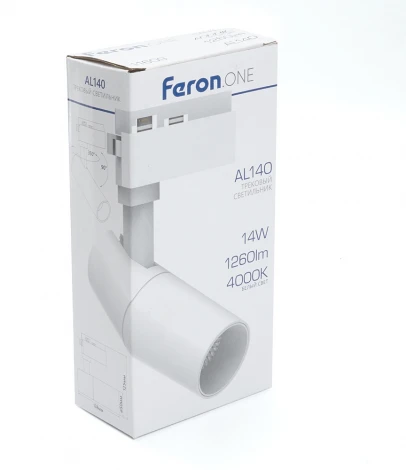 Трековый светодиодный светильник Feron ONE AL140 41611 однофазный (220V, IP40)