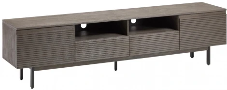 Тумба под телевизор La Forma (ex Julia Grup) Indiann (Черный,Серый/ Шпон,МДФ,Дерево,Акация)